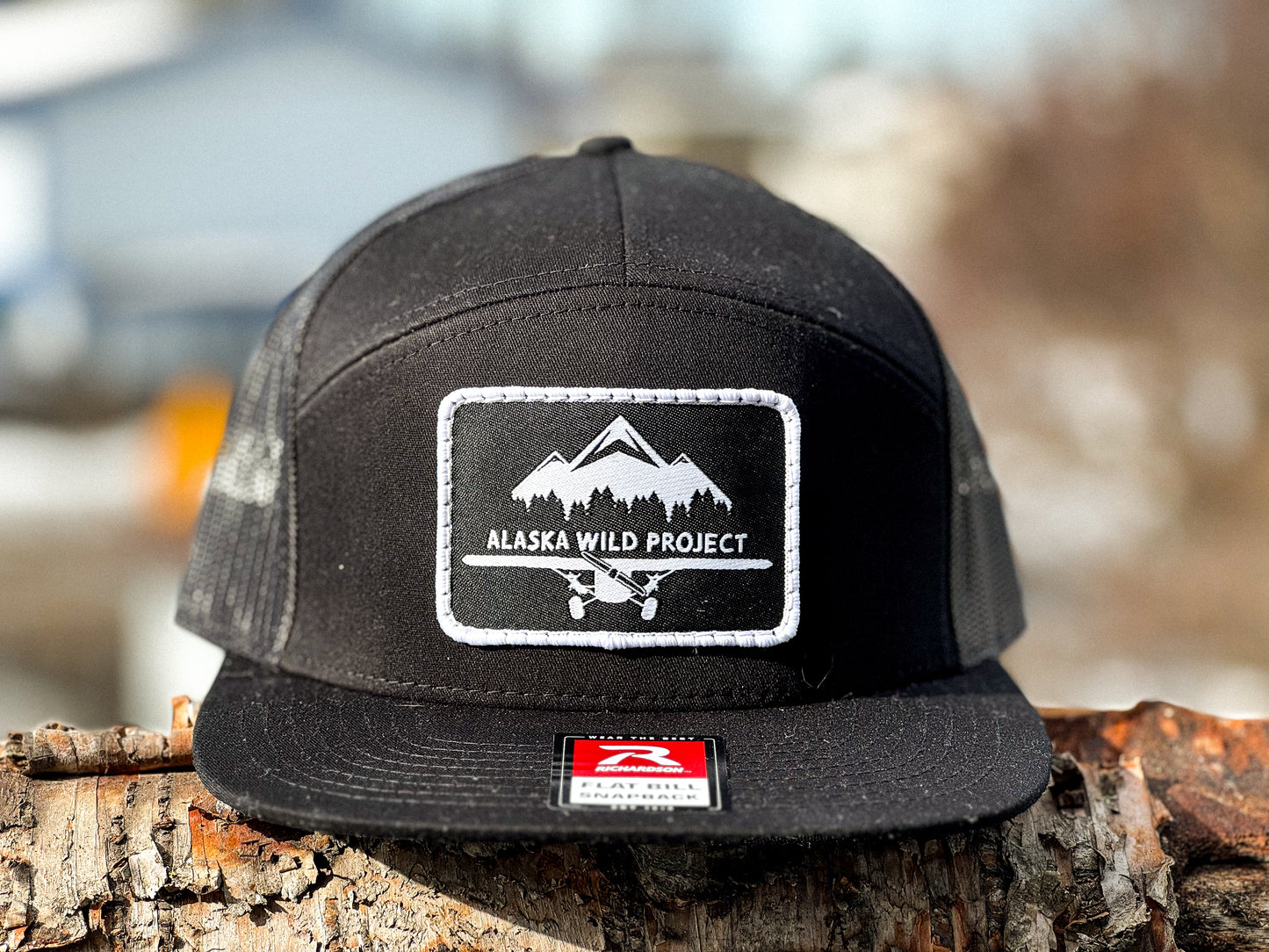 AWP 5 Panel Richardson Flat Bill Woven Patch Hat