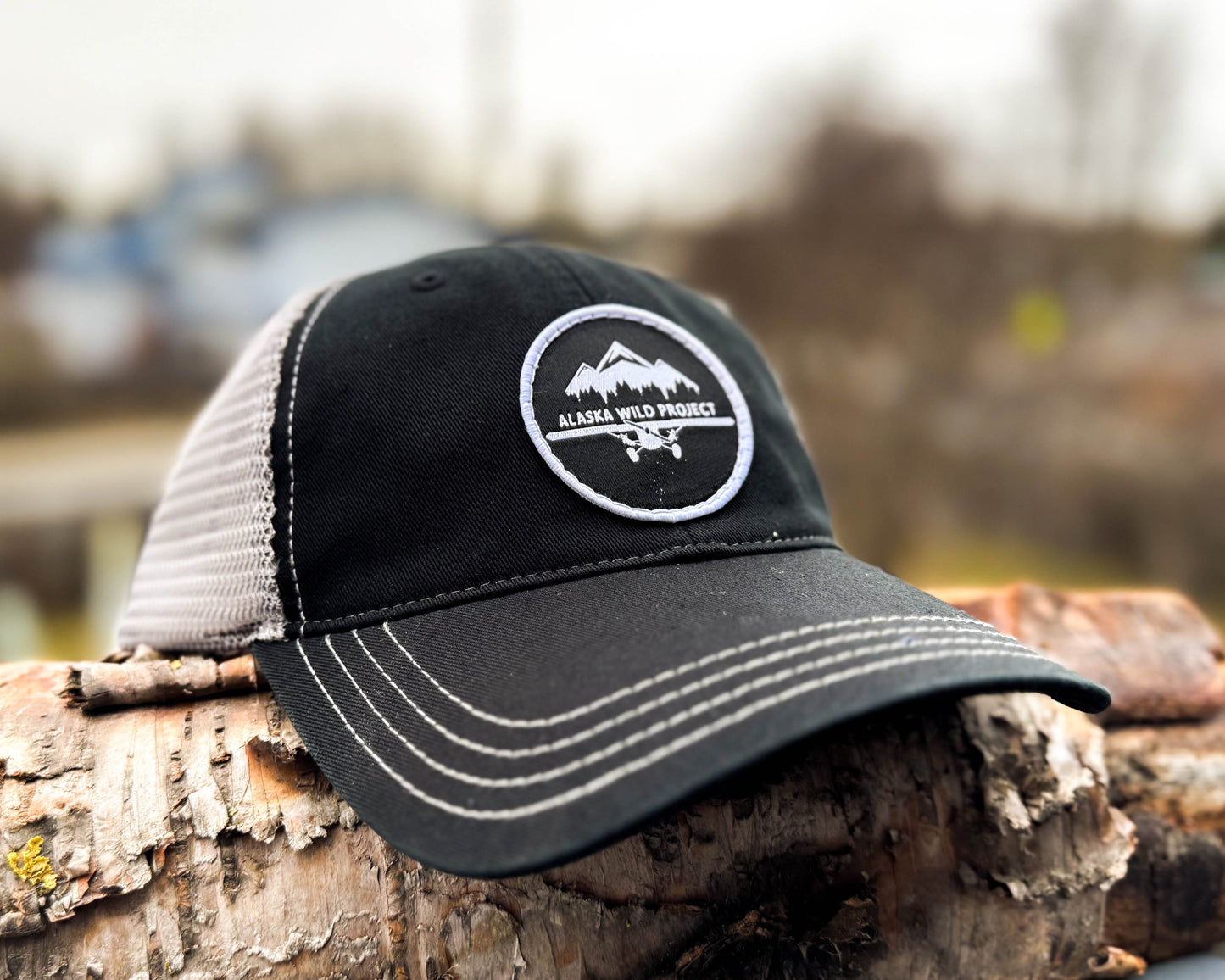 AWP Black Richardson Circle Patch Dad Hat