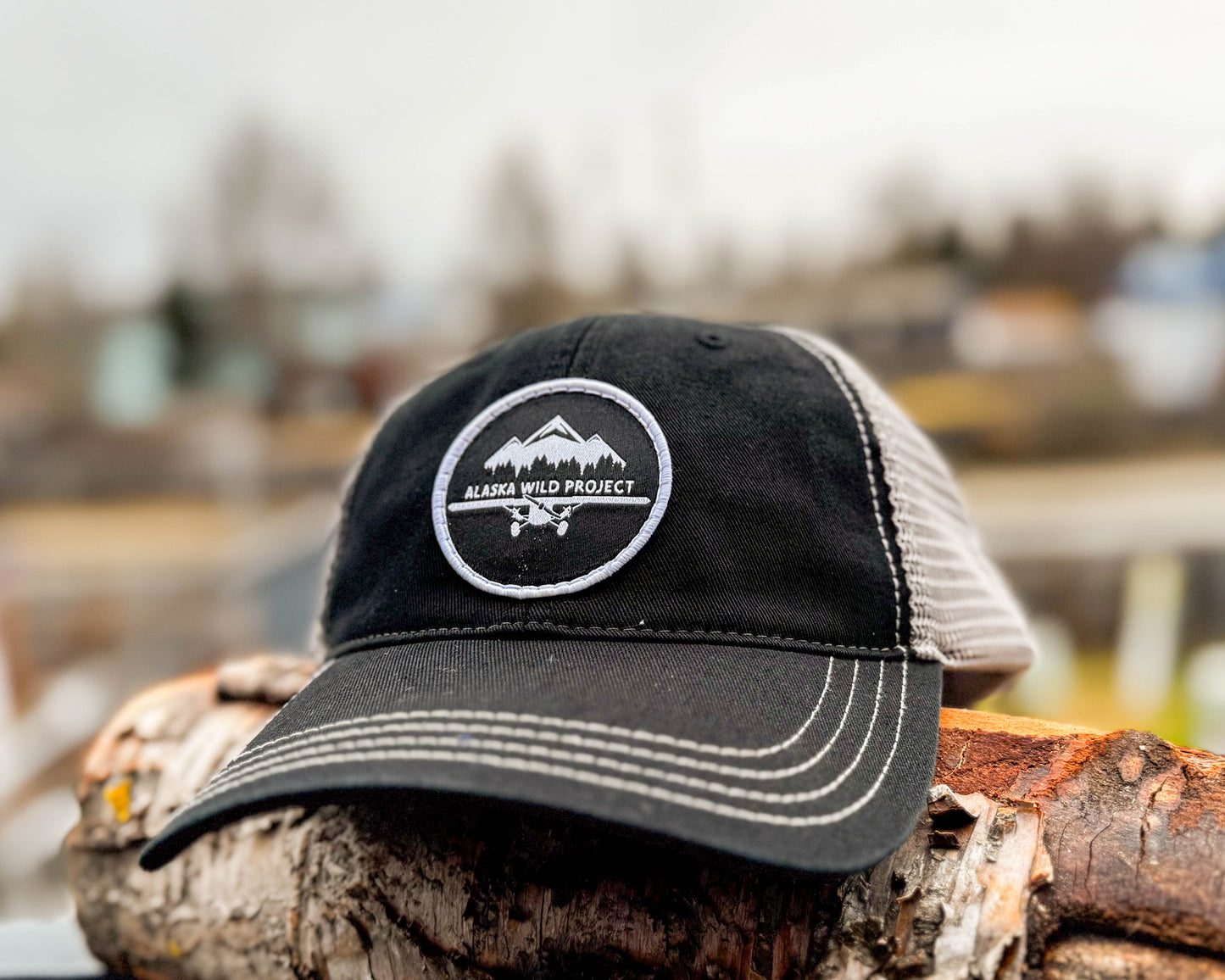 AWP Black Richardson Circle Patch Dad Hat