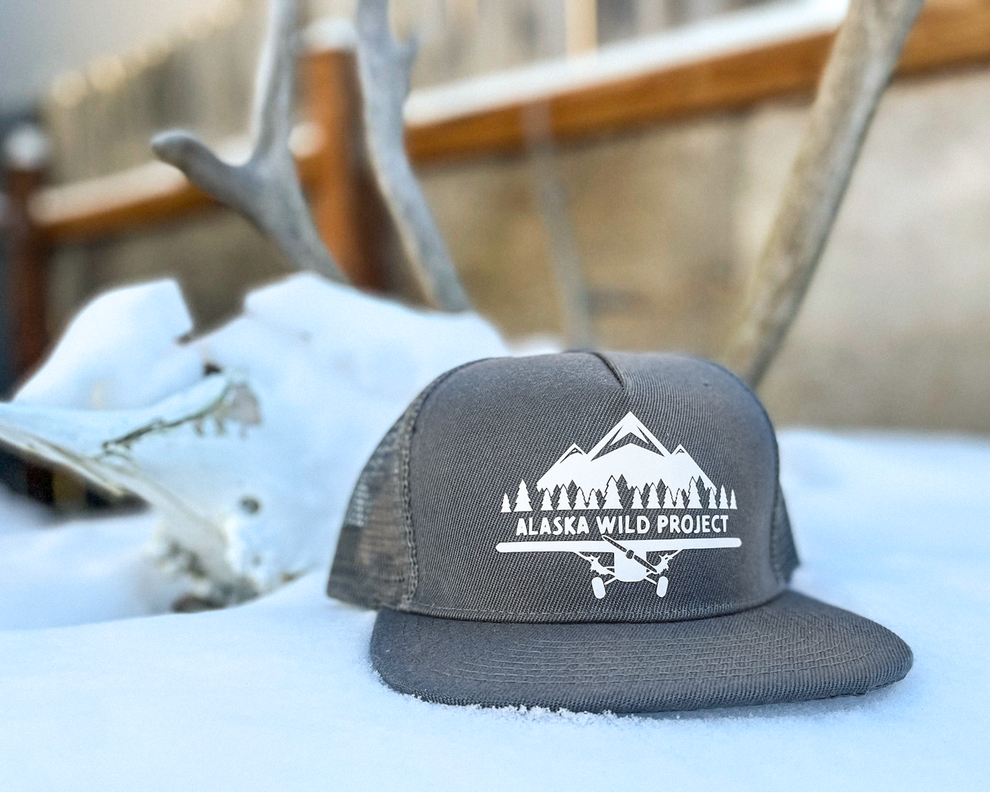 AWP White Logo Grey Hat